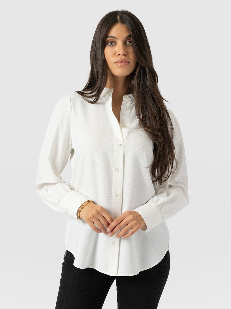 Paxton Pussybow Blouse Cream - Women's Blouses | Saint + Sofia® EU