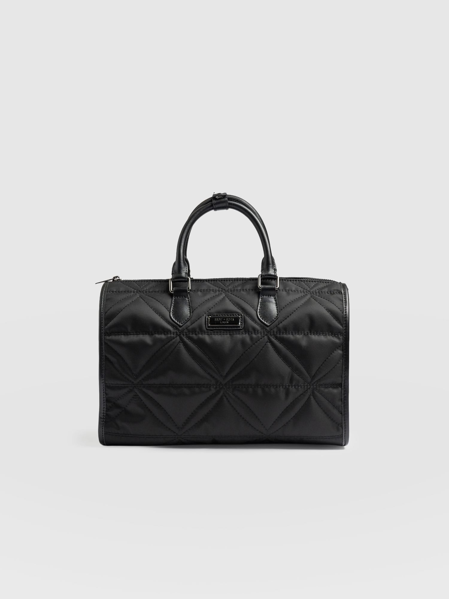 Quilted Maeve Duffle Bag Black - Women's Bags | Saint + Sofia® EU