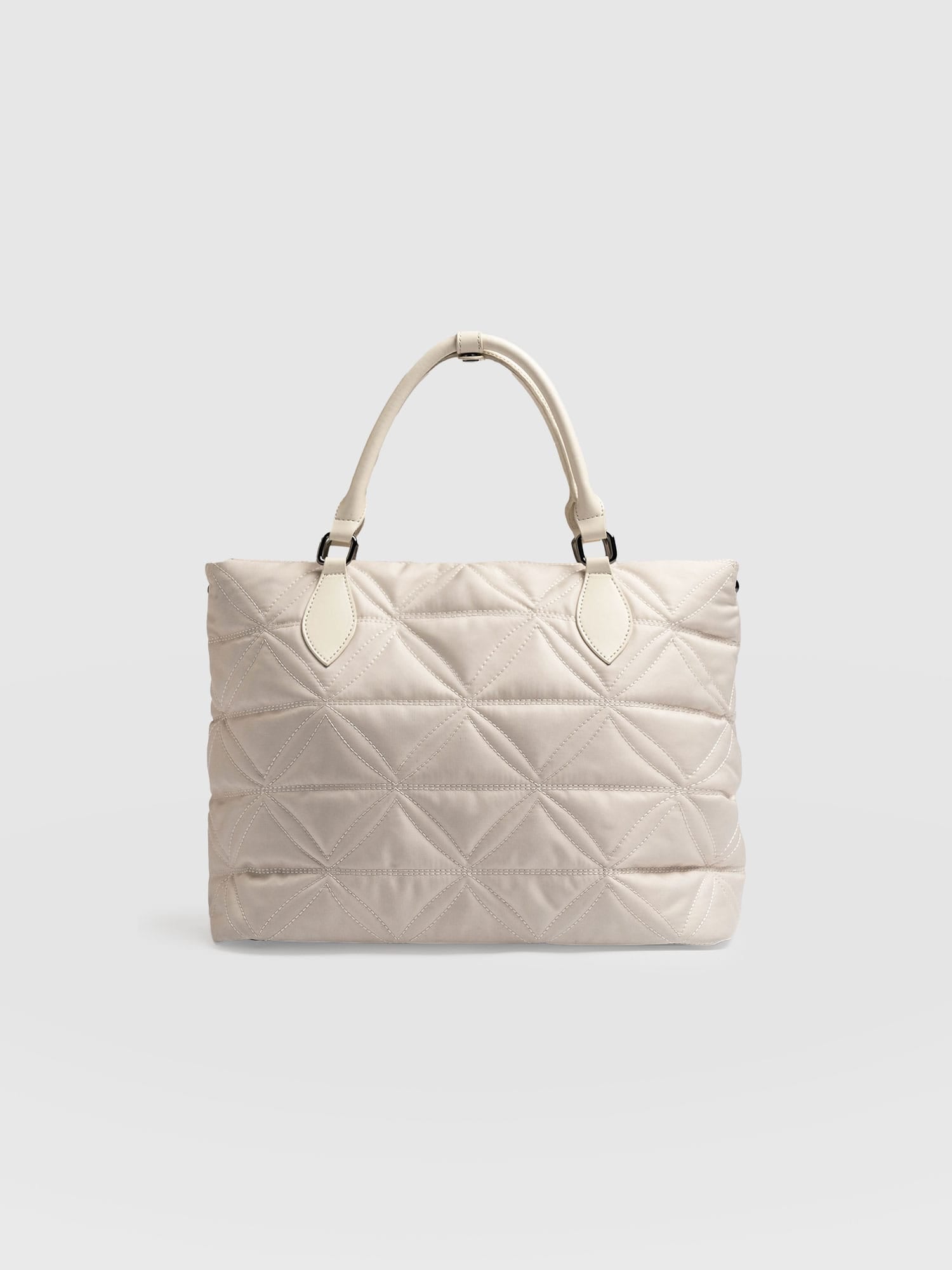 Quilted Selene Shopper Bag Cream - Women's Bags | Saint + Sofia® EU