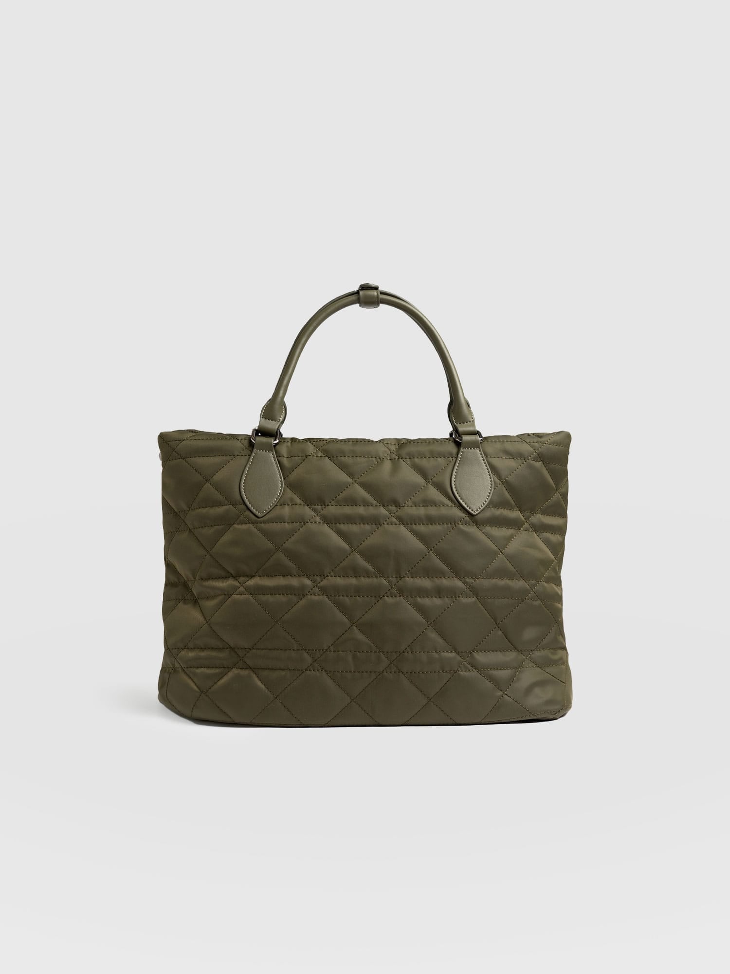 Quilted Selene Shopper Bag Khaki - Women's Bags | Saint + Sofia® EU