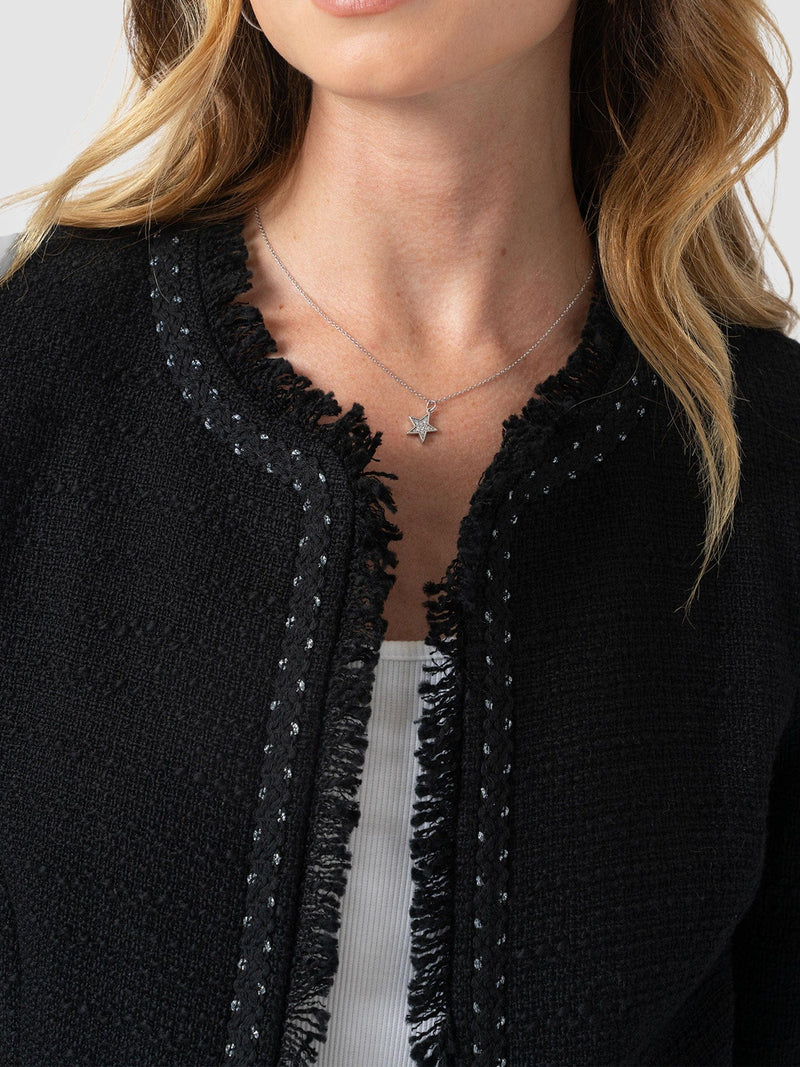 Rayner Jacket Black Bouclé - Women's Jackets | Saint + Sofia® EU