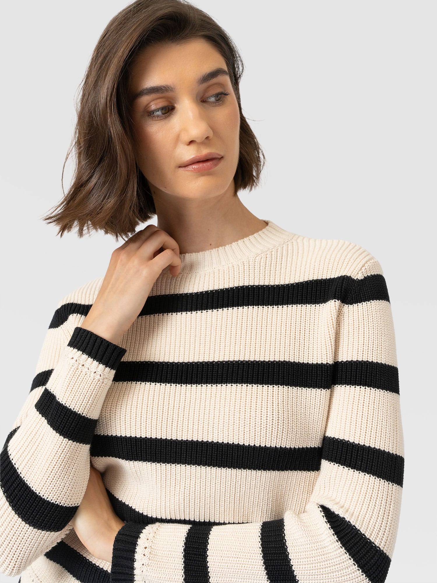 Remy Crop Jumper Stripe - Women's Jumpers | Saint and Sofia® EU