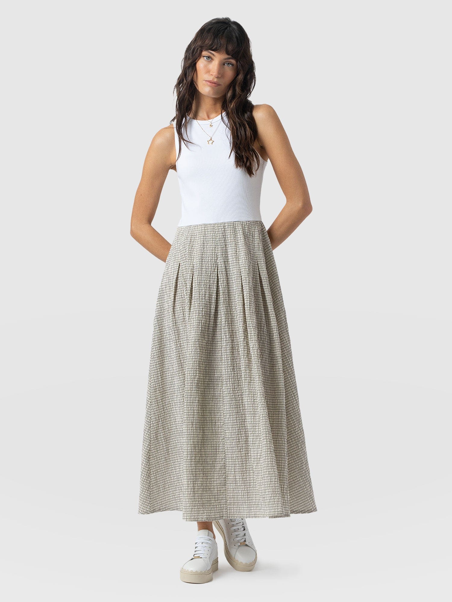Renee Contrast Dress - Gingham - Women's Dresses | Saint + Sofia® EU