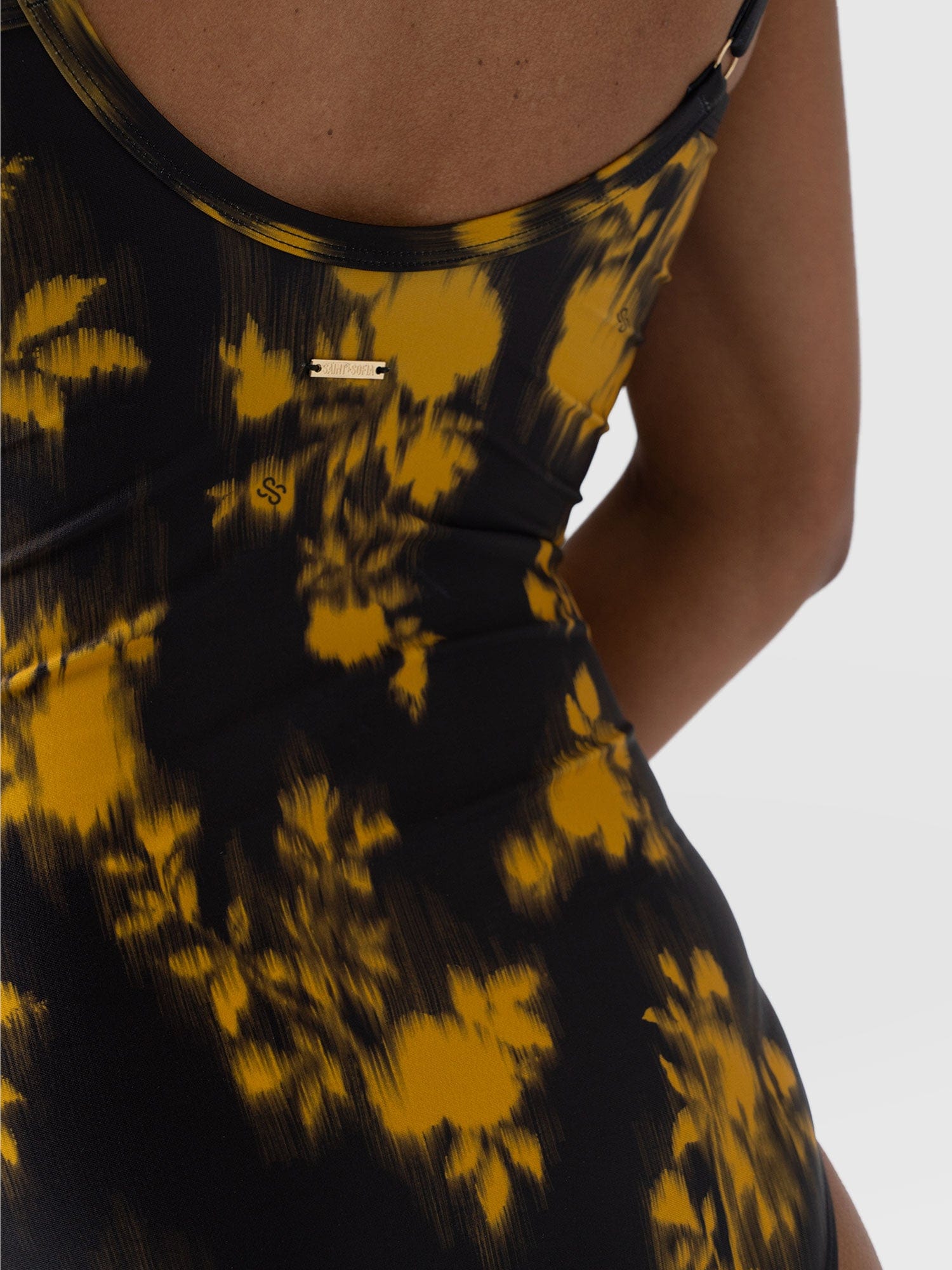 Riley Cross Front Swimsuit - Yellow Fade Floral - Women's Swimwear | Saint + Sofia® EU