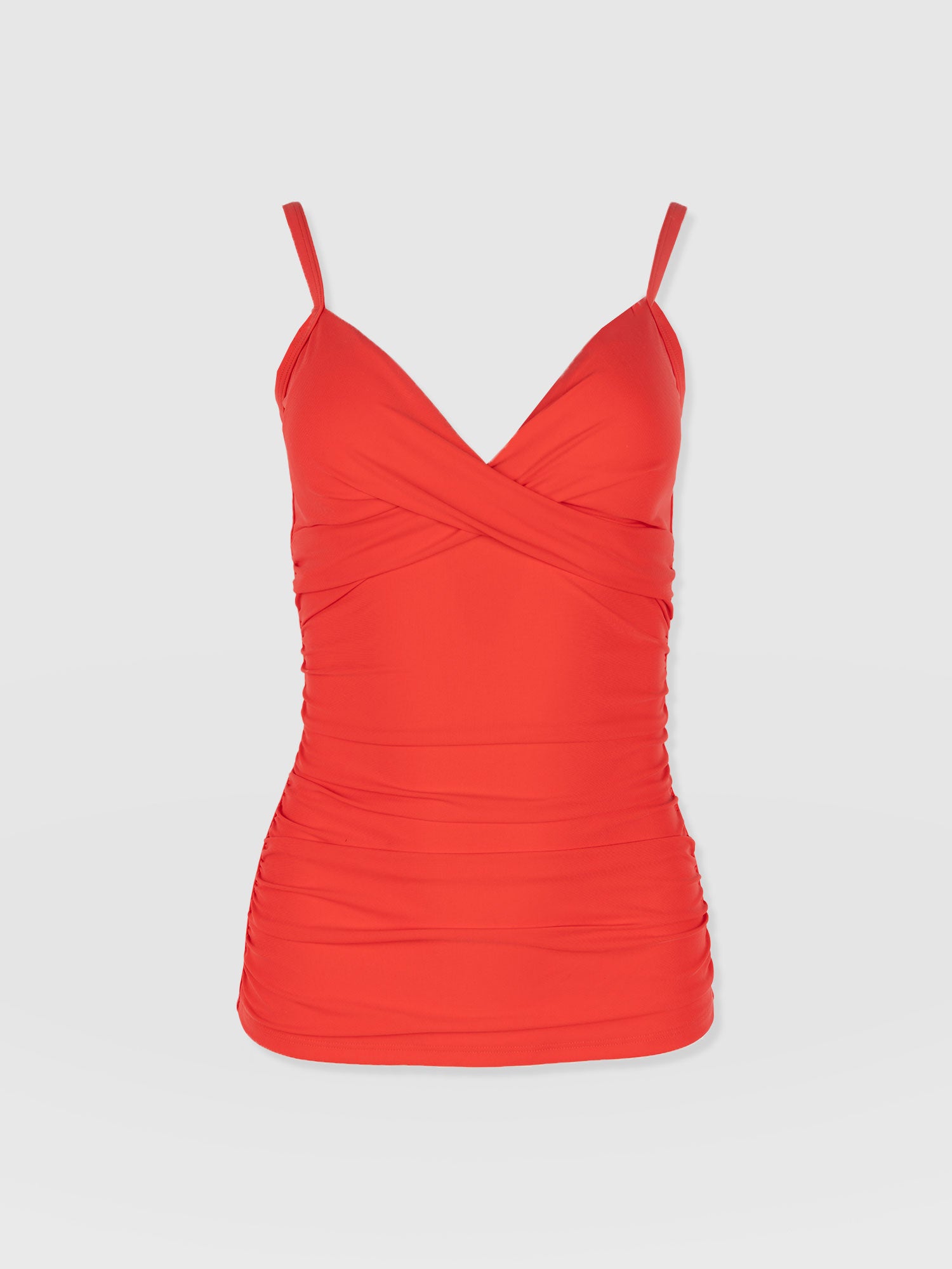 Riley Cross Front Tankini Top - Red - Women's Swimwear | Saint + Sofia® EU