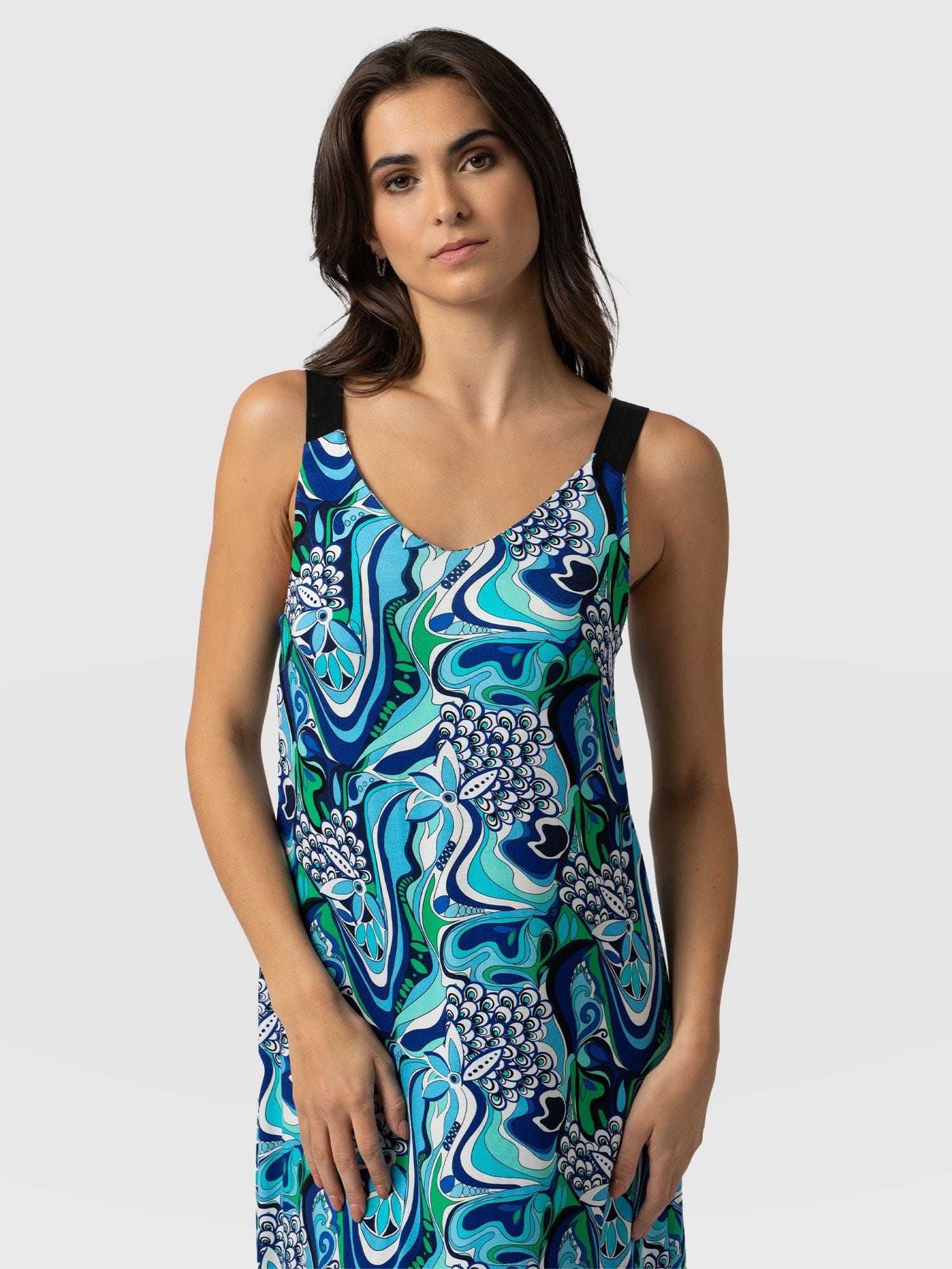 Riley Tiered Trapeze Dress Paradise - Women's Dresses | Saint + Sofia® EU