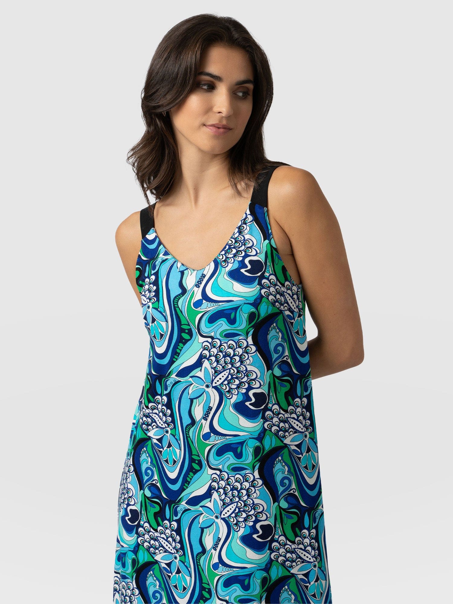 Riley Tiered Trapeze Dress Paradise - Women's Dresses | Saint + Sofia® EU
