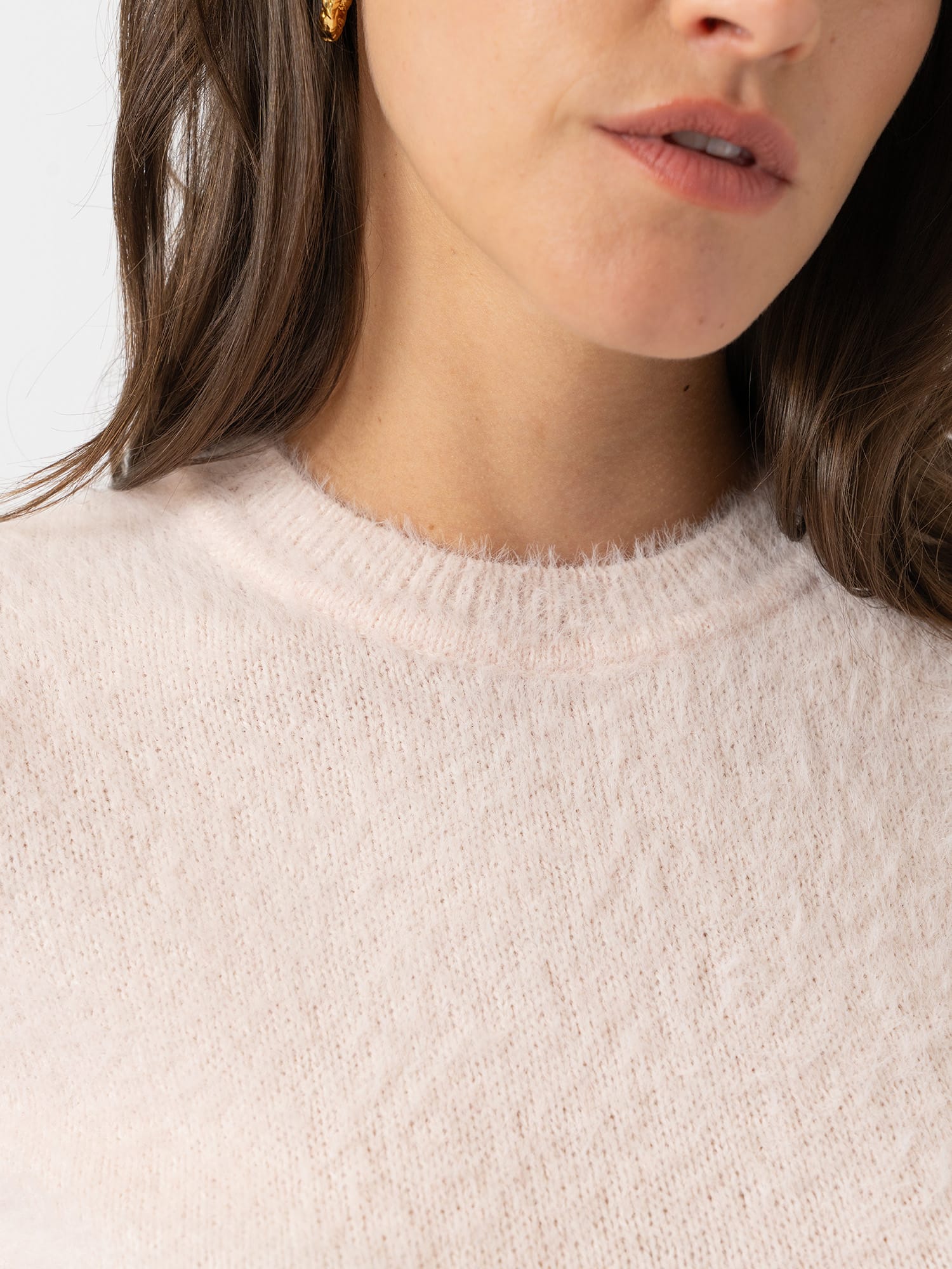 Rosalie Baby Tee - Pale Pink - Women's Jumpers | Saint and Sofia® EU