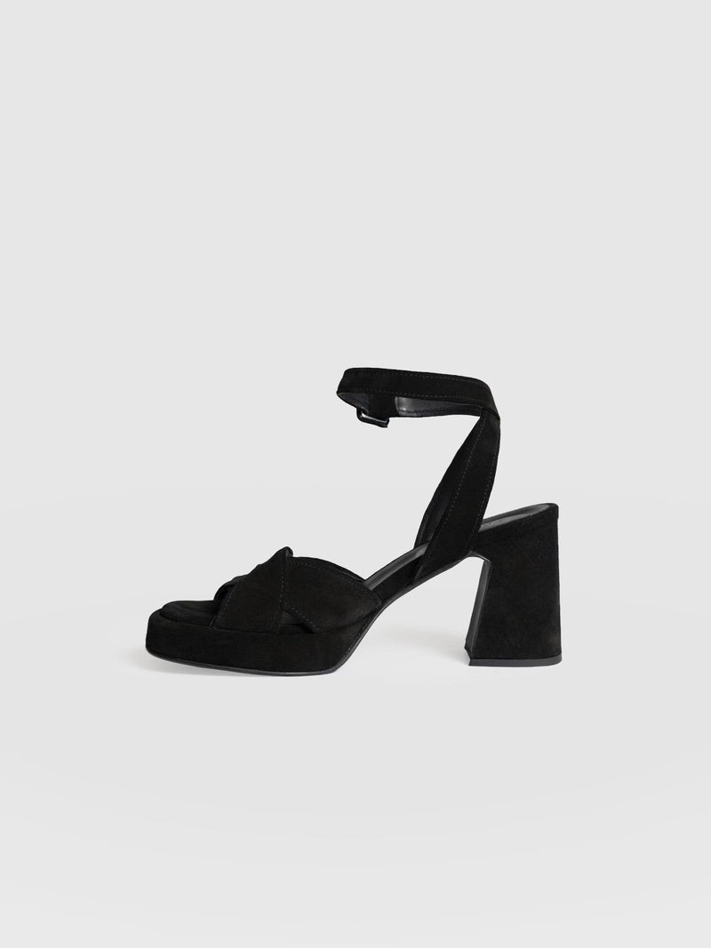 Roux Platform Heels - Black - Women's Shoes | Saint + Sofia® EU