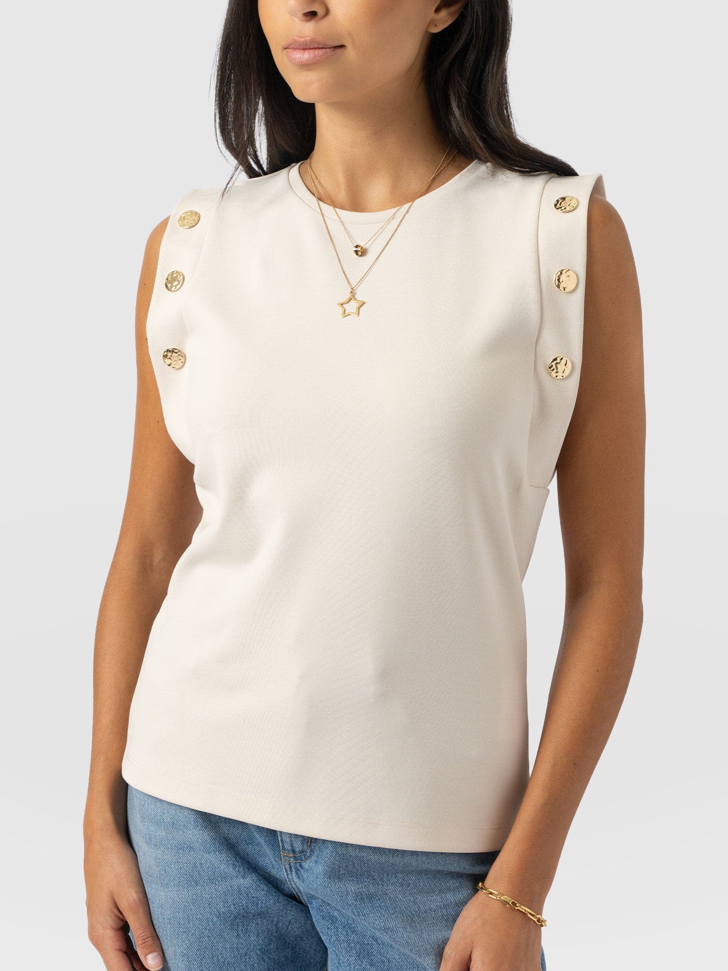 Rowan Tee - Cream - Molten - Women's T-shirts | Saint + Sofia® EU