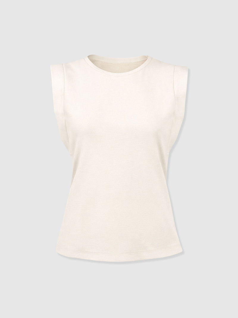 Rowan Tee - Cream - Women's T-shirts | Saint + Sofia® EU