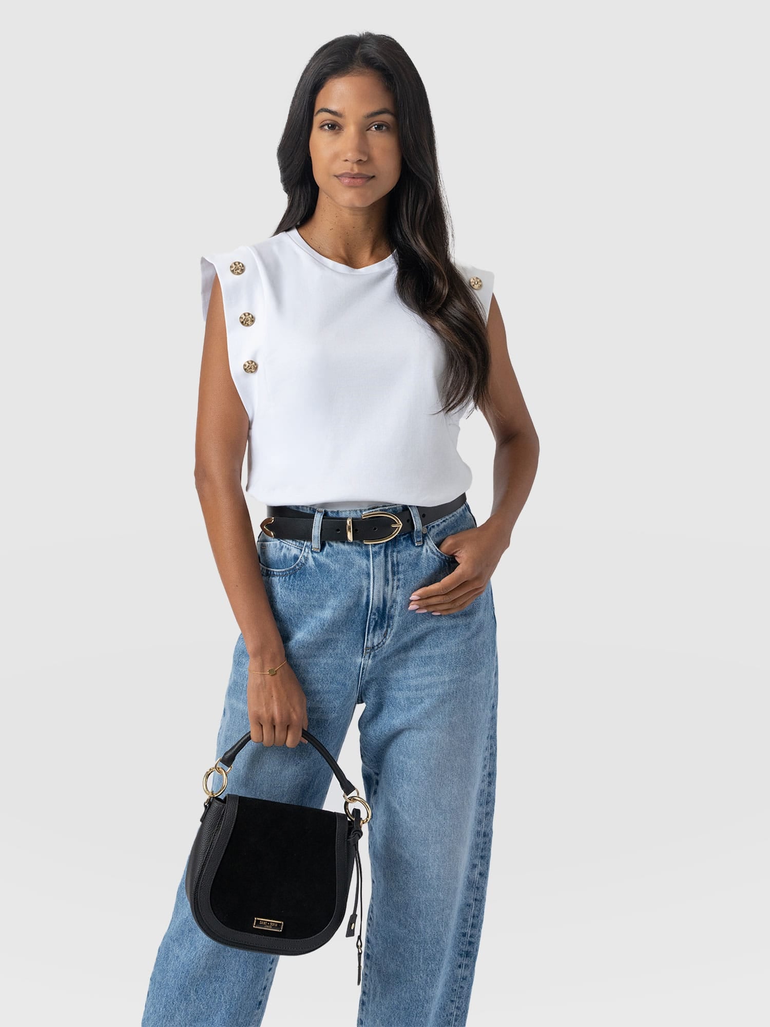 Rowan Tee - White Molten - Women's T-shirts | Saint + Sofia® EU