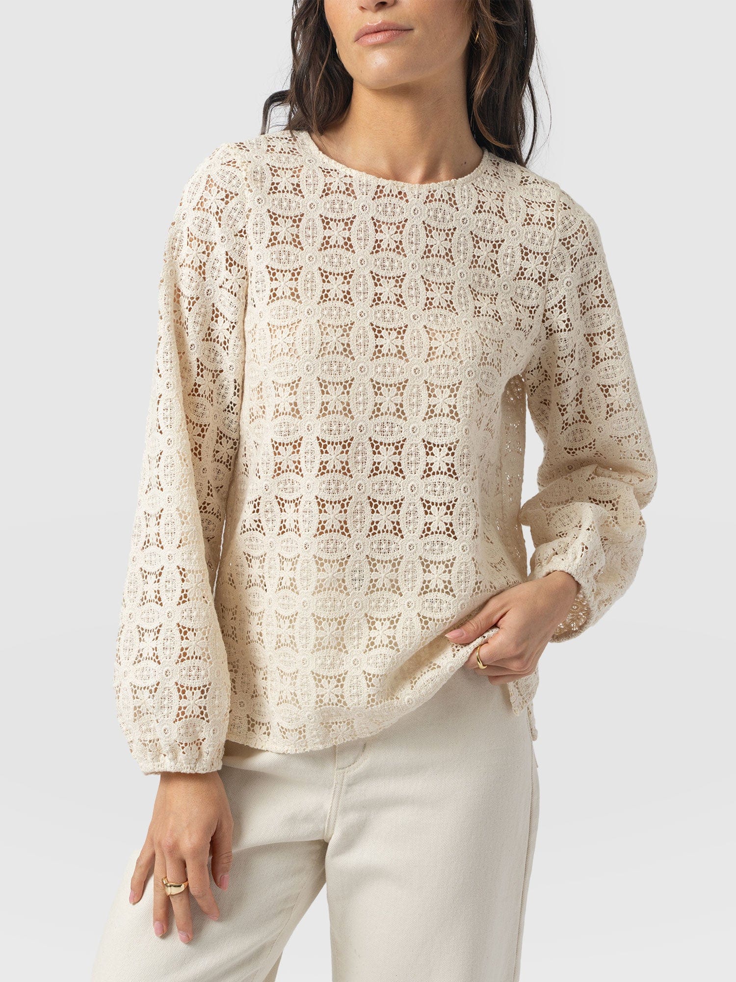 Sadie Blouse - Cream - Women's Blouses | Saint + Sofia® EU