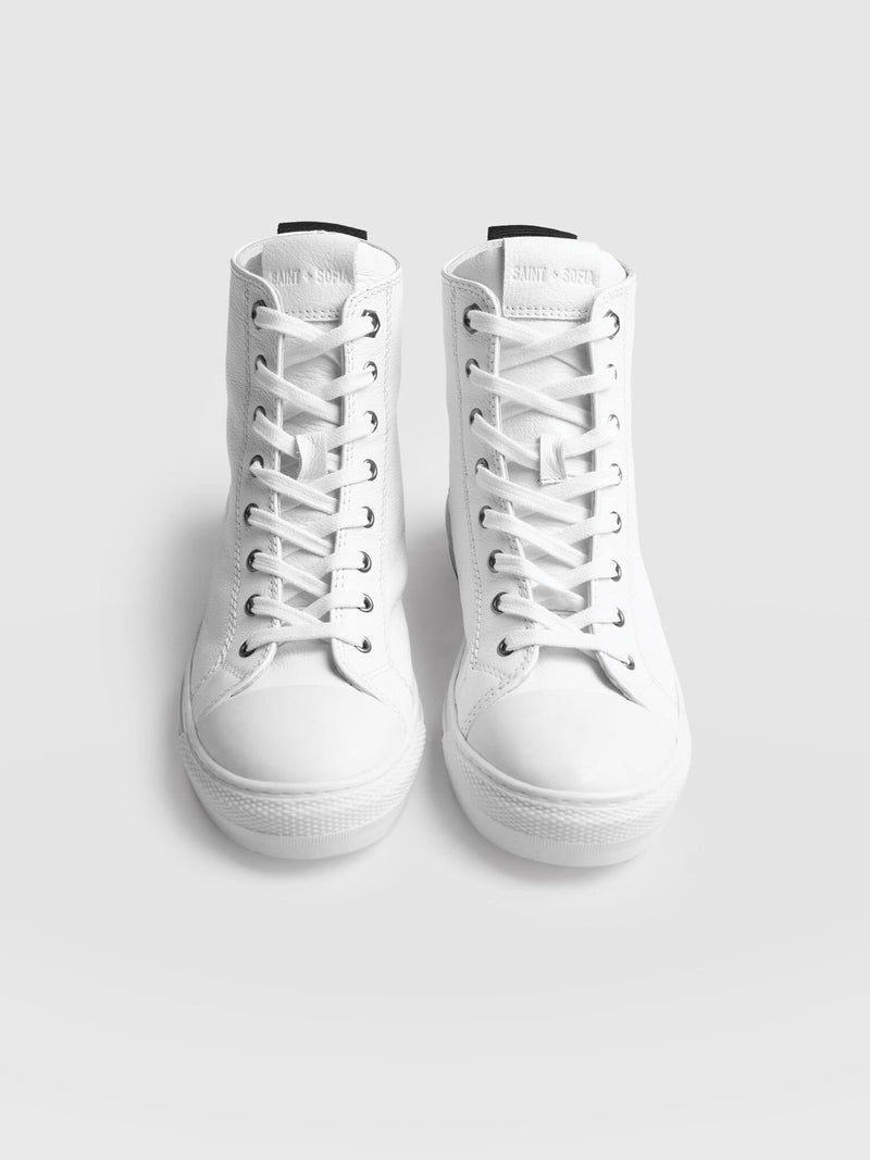 Skye High Top Trainer - White - Women's Shoes | Saint + Sofia® EU