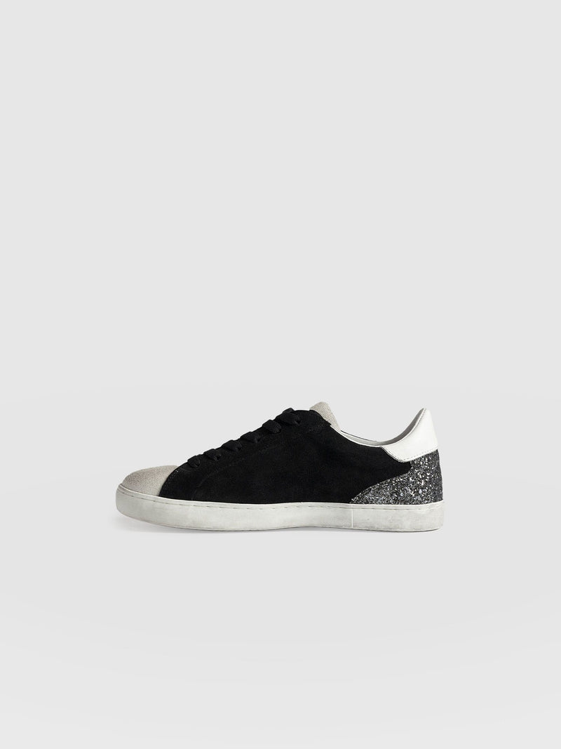Spitalfields Trainers Black Suede - Women's Trainers | Saint + Sofia® EU