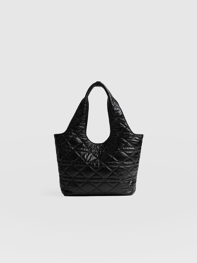 Stella Shoulder Tote Bag Gloss Black - Women's Bags | Saint + Sofia® EU