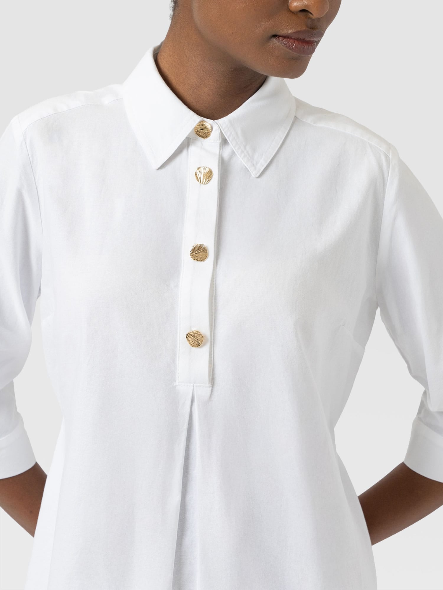Stevie Shirt Dress - White - Women's Dresses | Saint and Sofia® EU