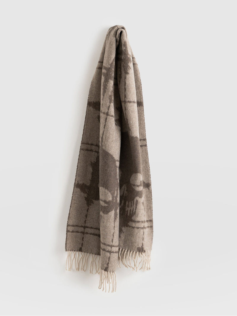 Sutton Skull Scarf Beige - Women's Scarves | Saint + Sofia® EU