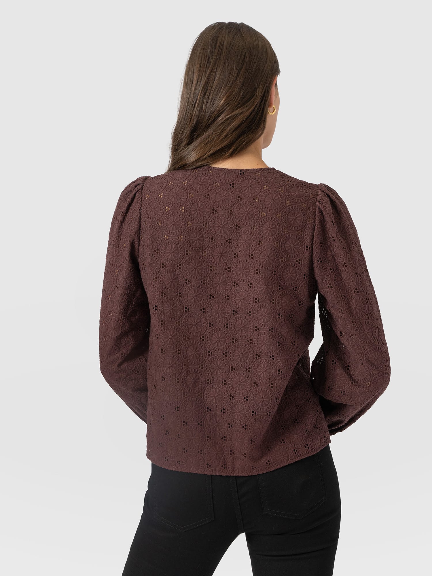Tabitha Blouse - Maroon - Women's Blouses | Saint and Sofia® EU