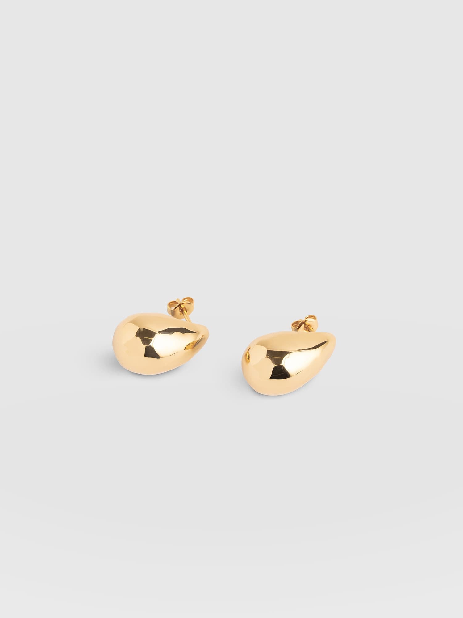 Teardrop Hammered Earrings - Gold - Women's Jewellers | Saint and Sofia® EU