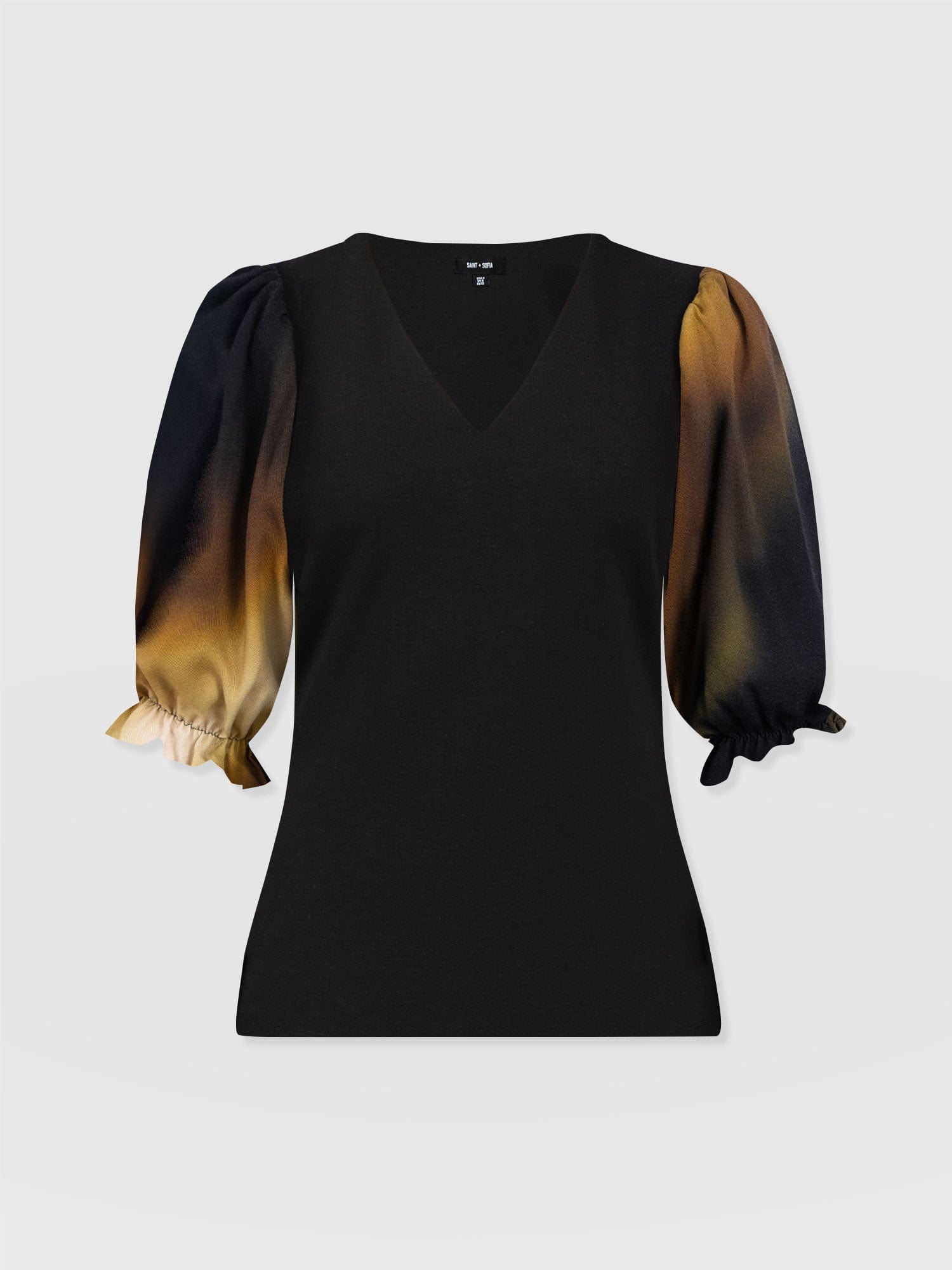 Tori Puff Sleeve Top - Yellow Gradient - Women's T-shirts | Saint + Sofia® EU
