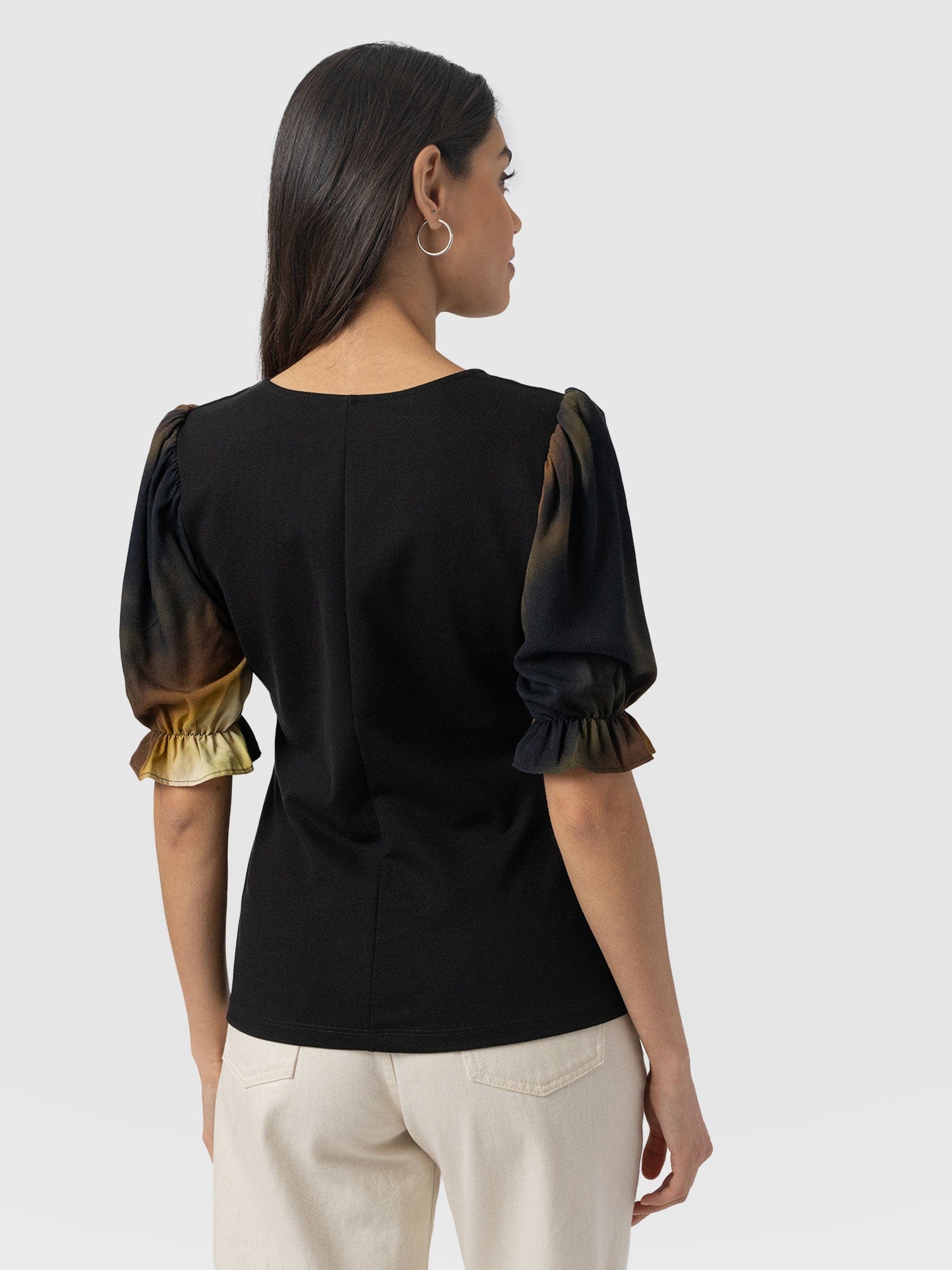 Tori Puff Sleeve Top - Yellow Gradient - Women's T-shirts | Saint + Sofia® EU