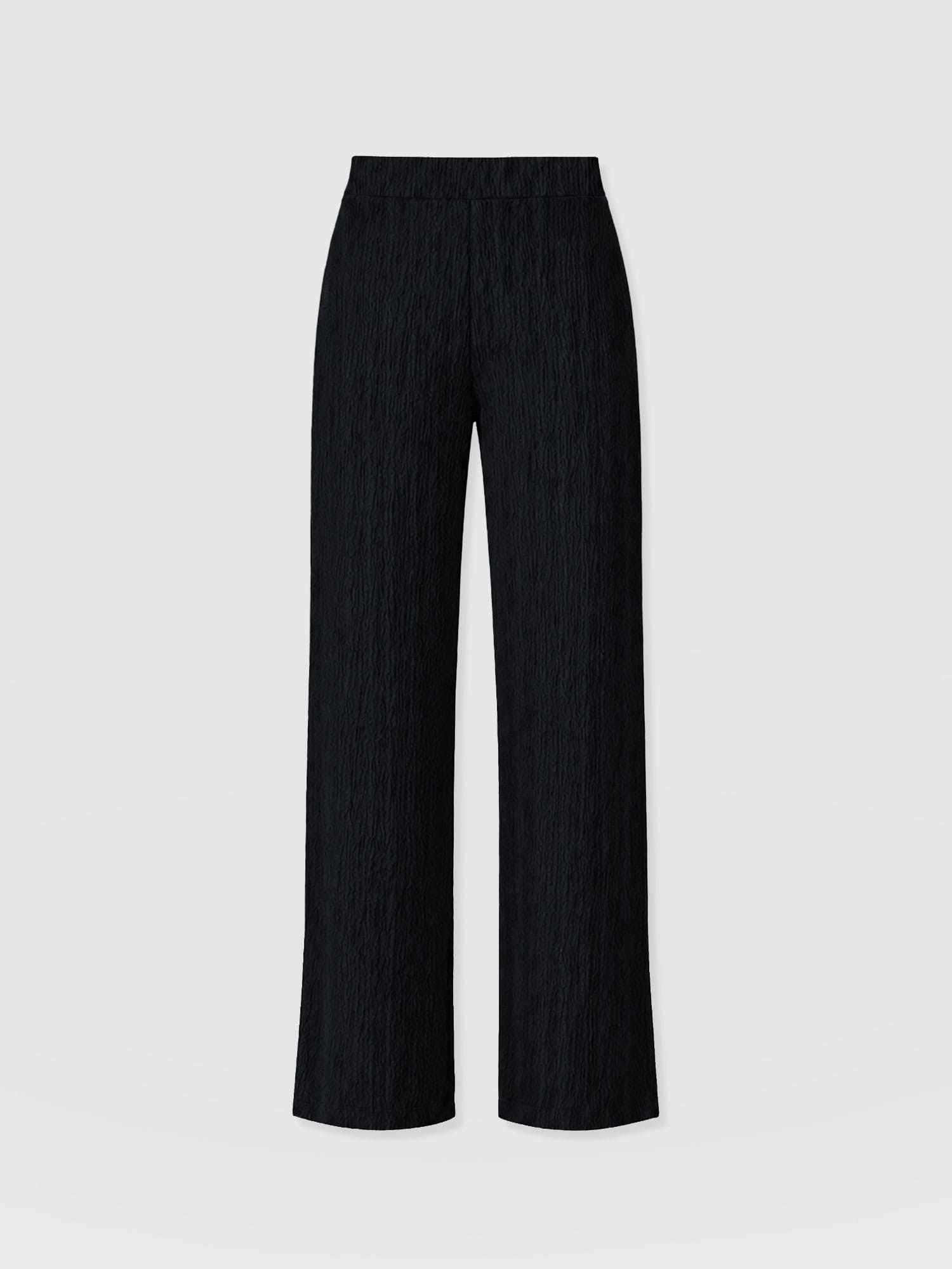 Victory Straight Leg Pant - Black Textured - Women's Trousers | Saint and Sofia® EU