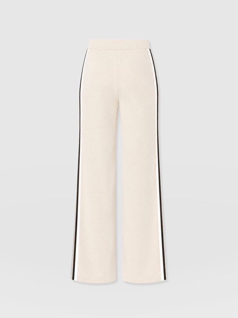 Victory Straight Leg Pant - Cream - Black Stripe - Women's Trousers | Saint and Sofia® EU