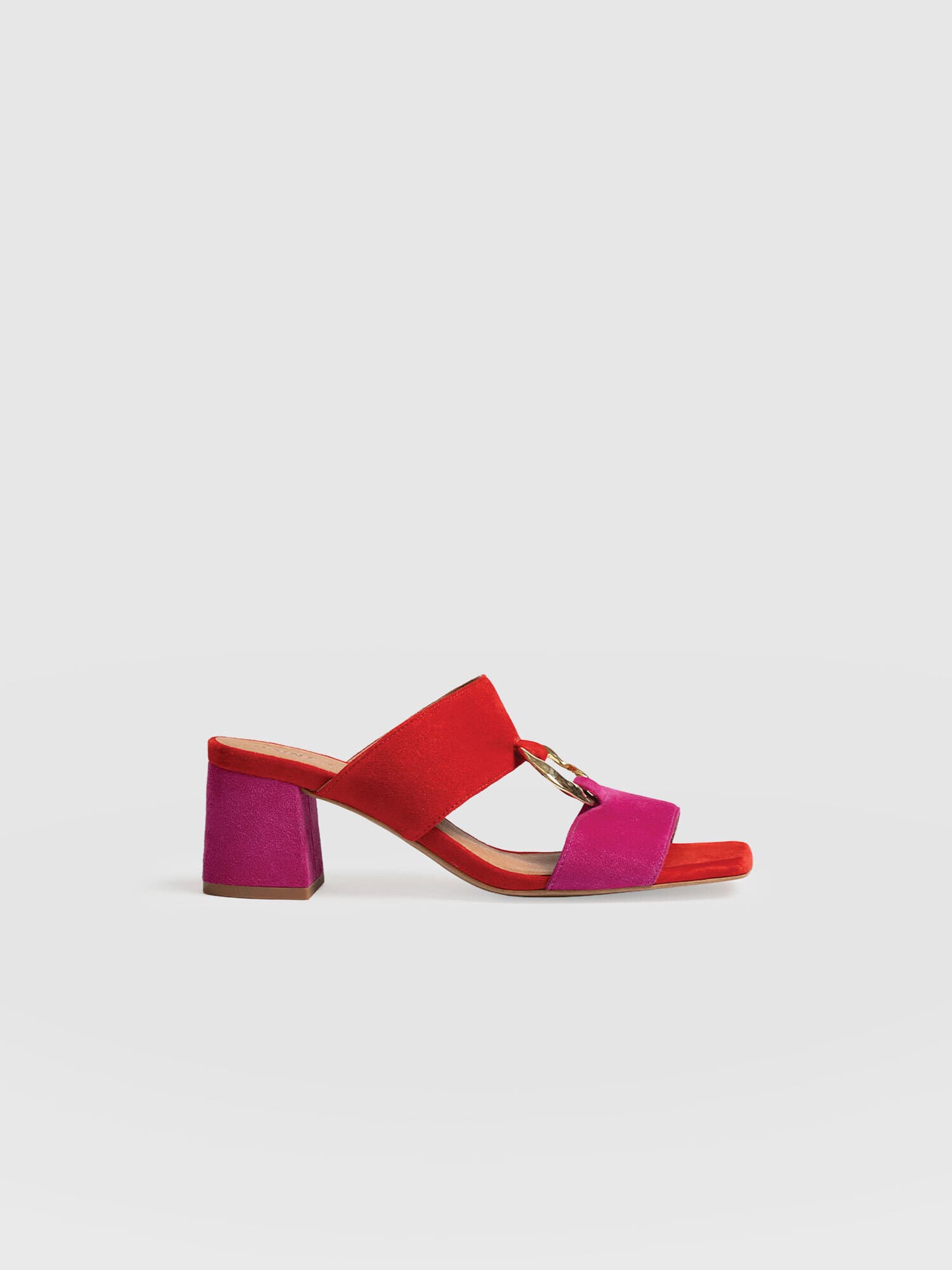 Vivienne Heeled Mules - Pink/Red - Women's Shoes | Saint + Sofia® EU