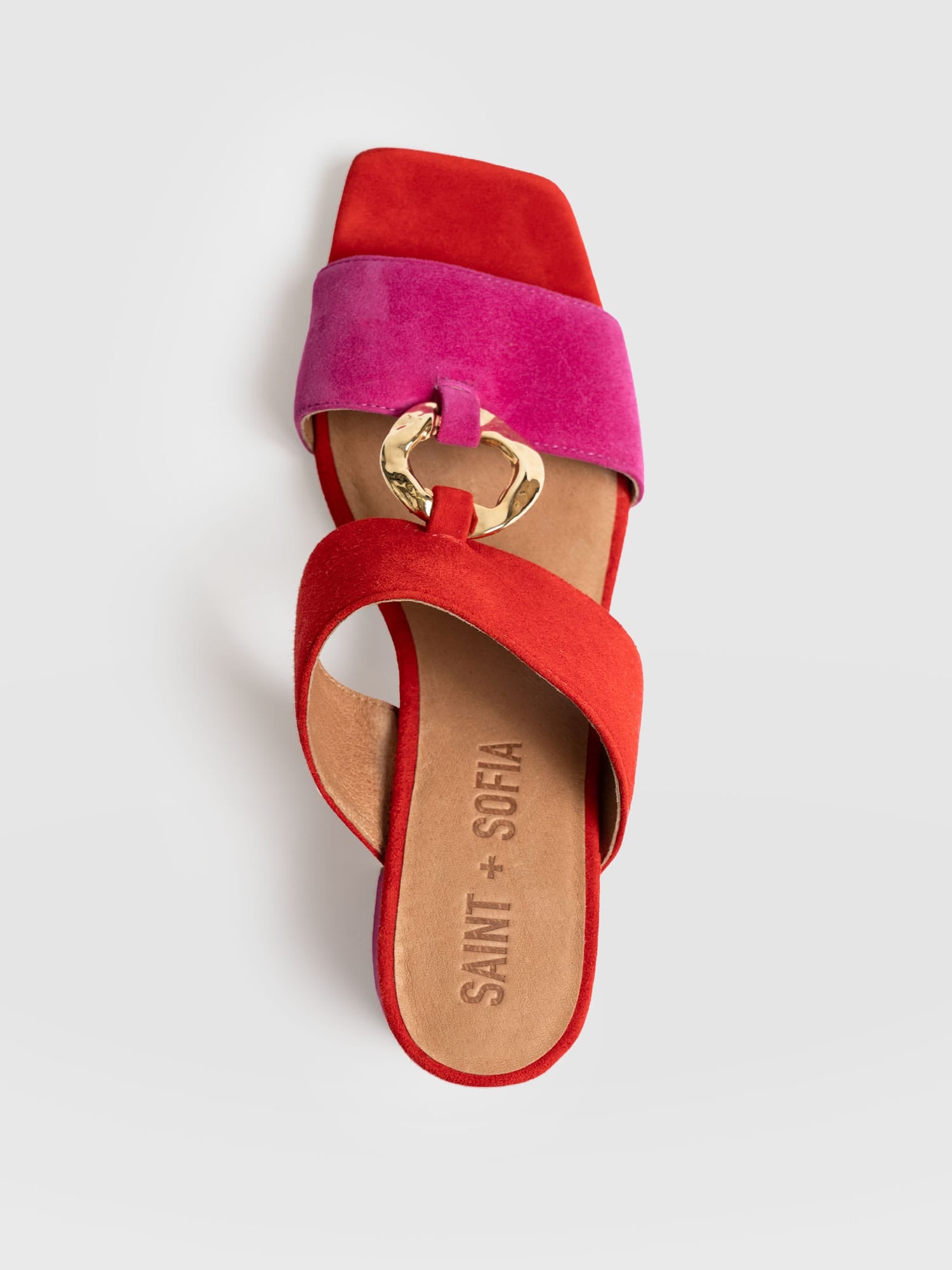 Vivienne Heeled Mules - Pink/Red - Women's Shoes | Saint + Sofia® EU