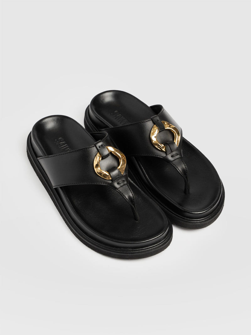 Vivienne Slides - Black - Women's Shoes | Saint + Sofia® EU