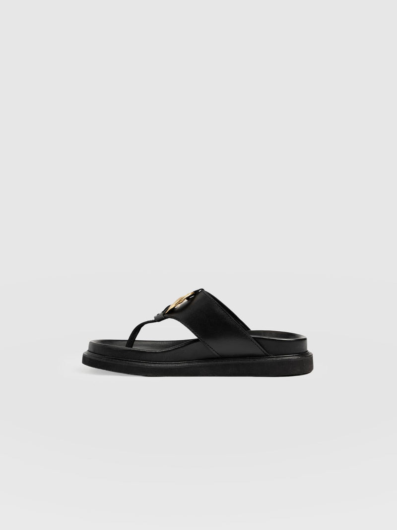 Vivienne Slides - Black - Women's Shoes | Saint + Sofia® EU