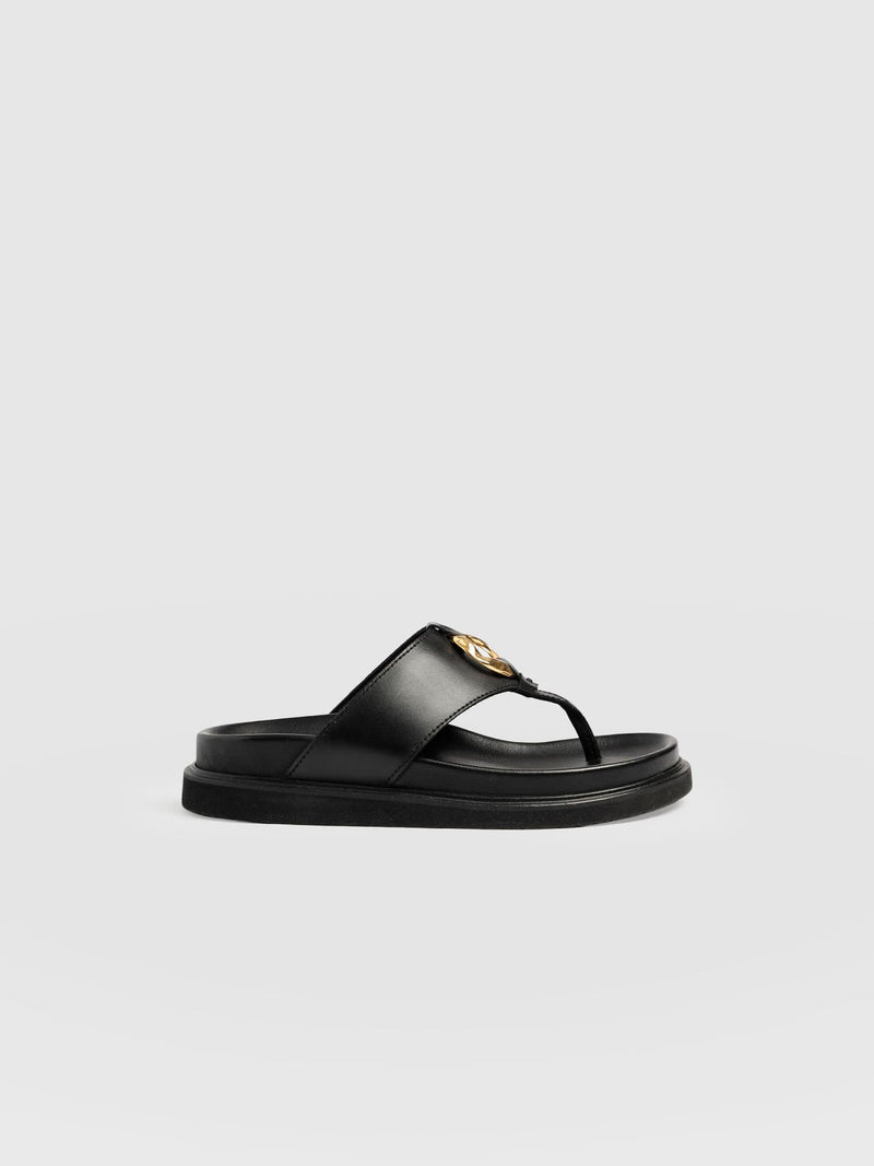 Vivienne Slides - Black - Women's Shoes | Saint + Sofia® EU