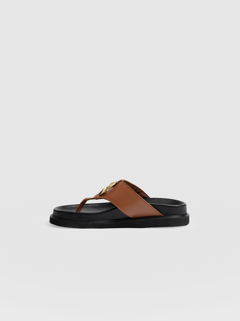 Vivienne Slides - Tan - Women's Shoes | Saint + Sofia® EU