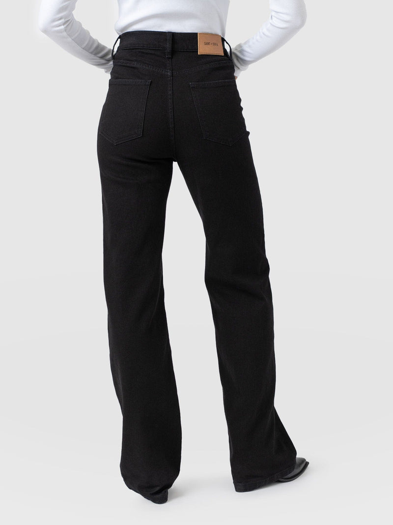 Wide Leg Jean - Black - Women's Denims | Saint + Sofia® EU