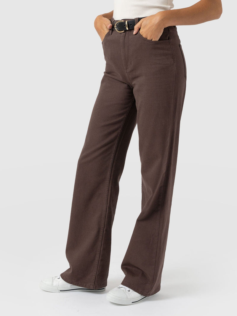 Wide Leg Jean - Brown - Women's Jeans | Saint + Sofia® EU
