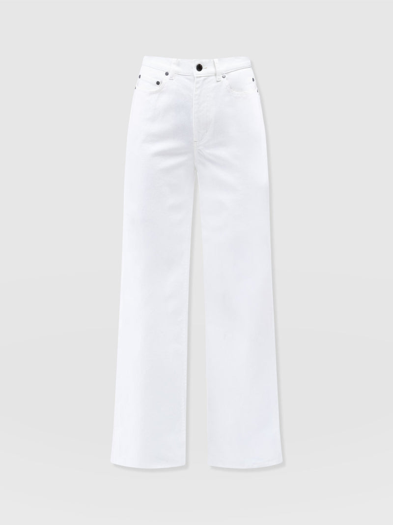 Wide Leg Jean - White - Women's Denims | Saint + Sofia® EU