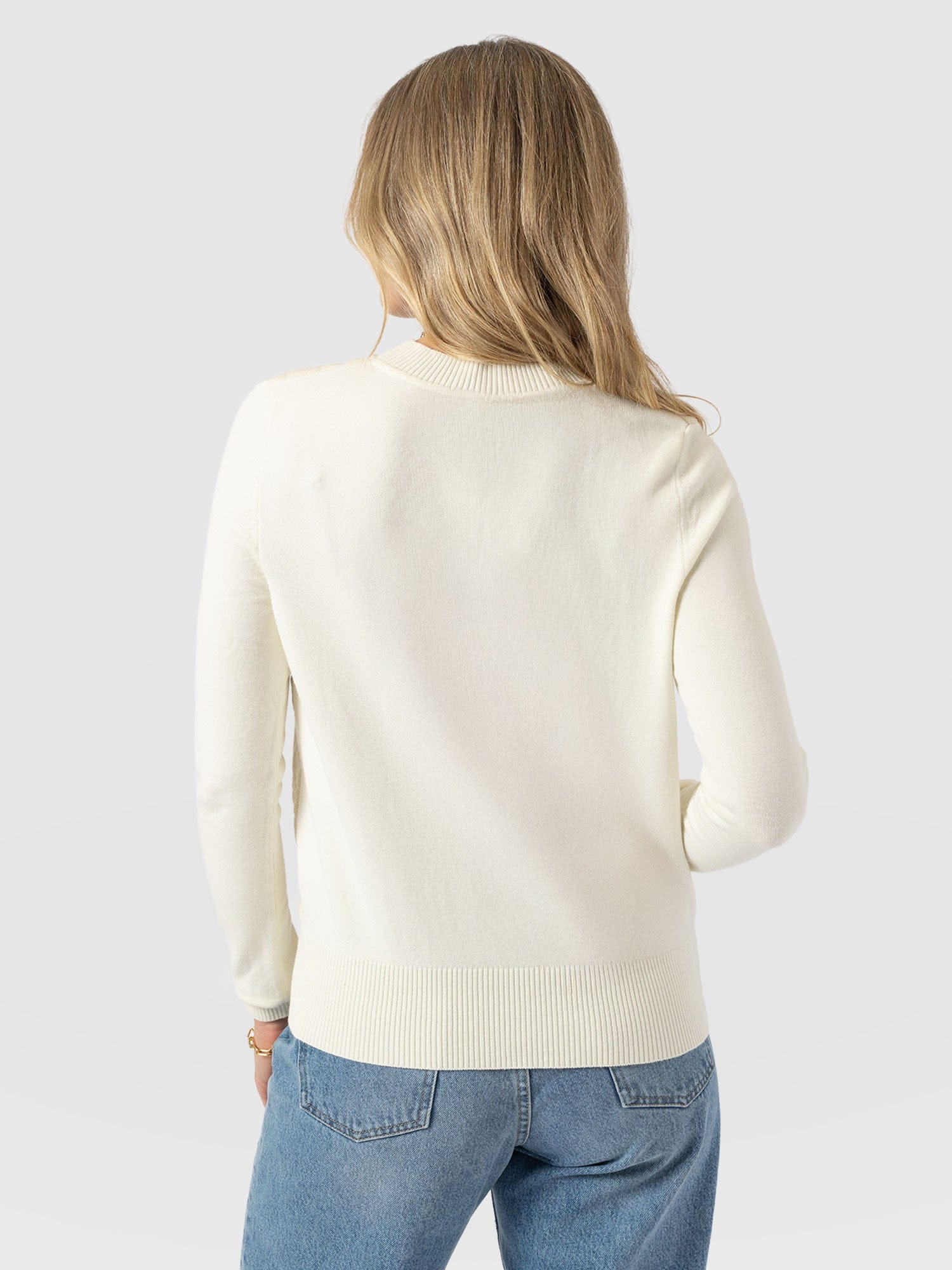 Wren Long Sleeve Knit - Cream - Women's Knitwears | Saint + Sofia? EU