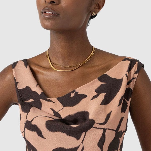 Twisted Cowl Neckline