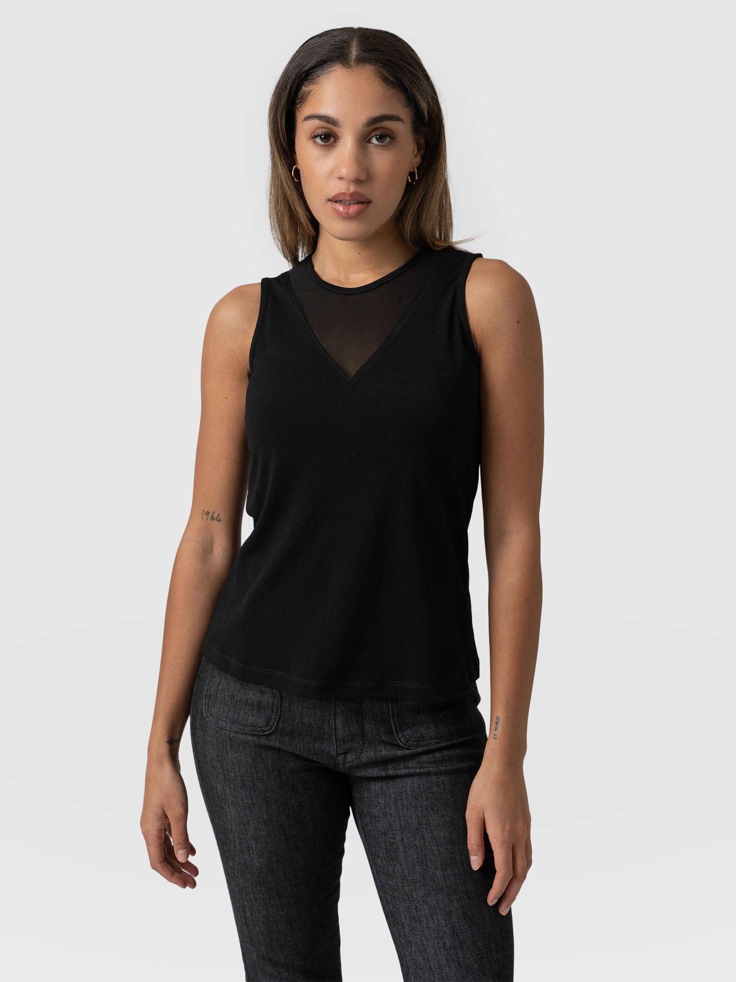 Maeve Mesh Vest - Black