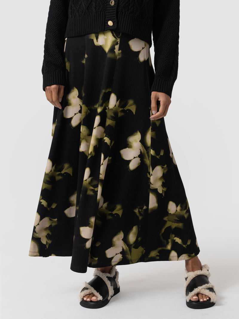 Nora A-Line Skirt - Green Aurora