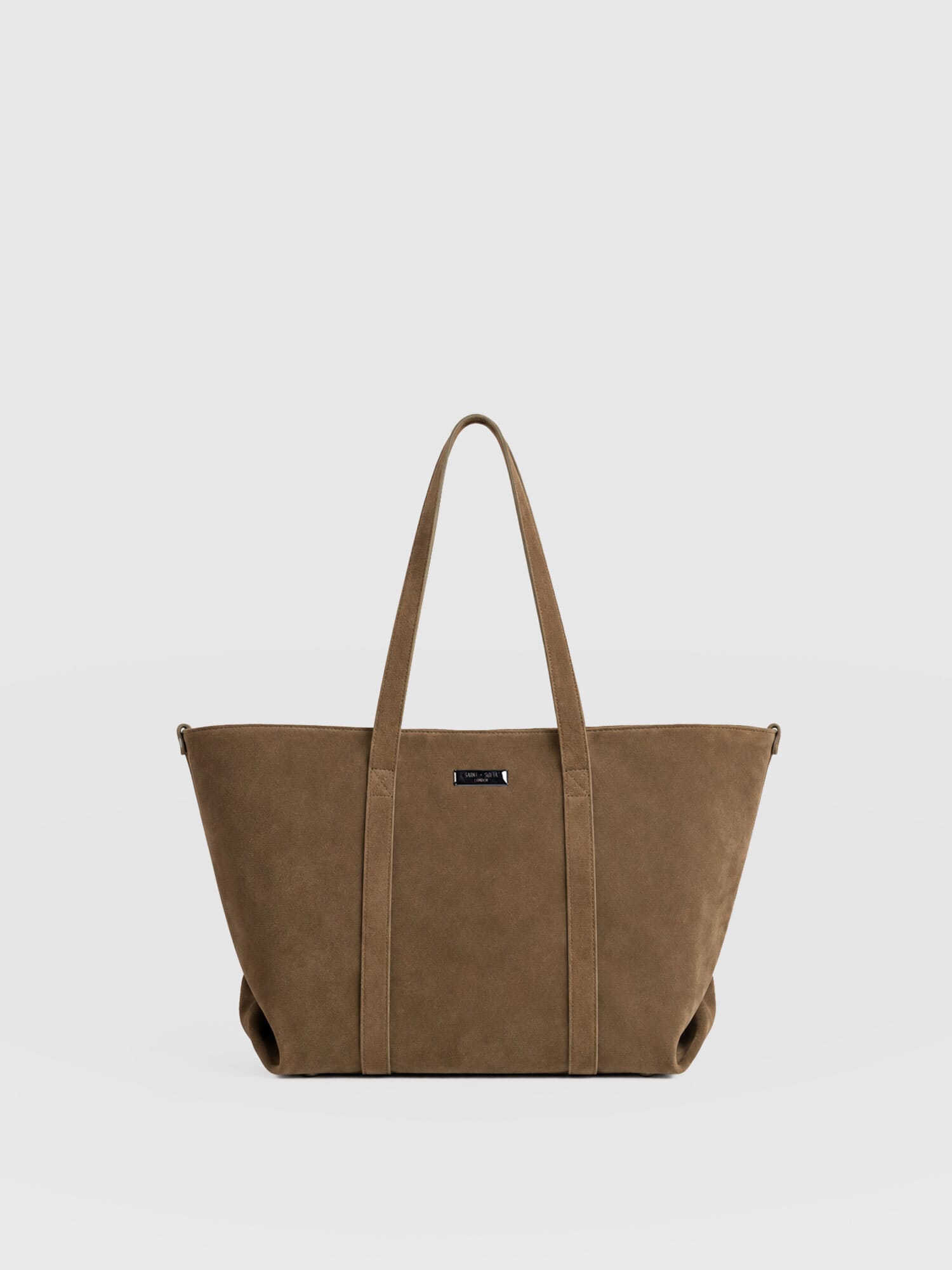 Kara Shopper Bag - Khaki Suede