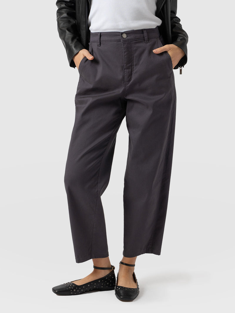 Alma Barrel Leg Chino - Charcoal