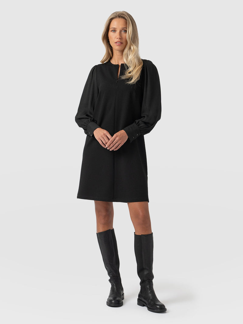 Esme Zip Up Dress - Black