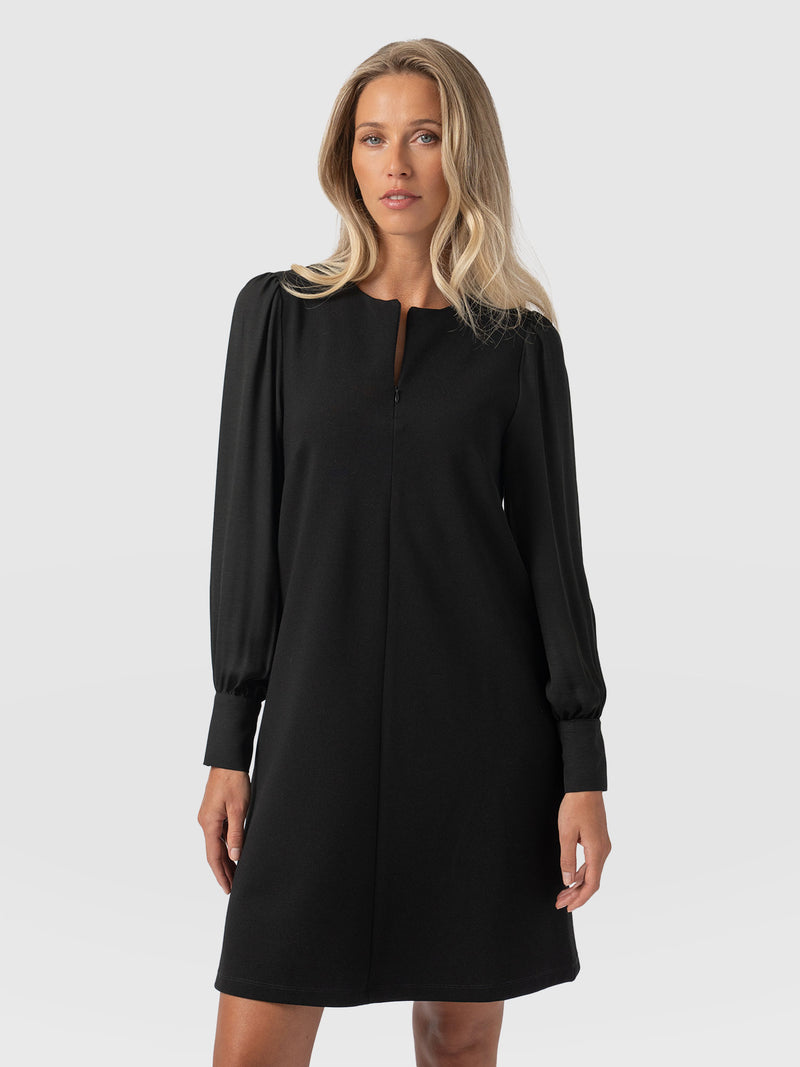 Esme Zip Up Dress - Black