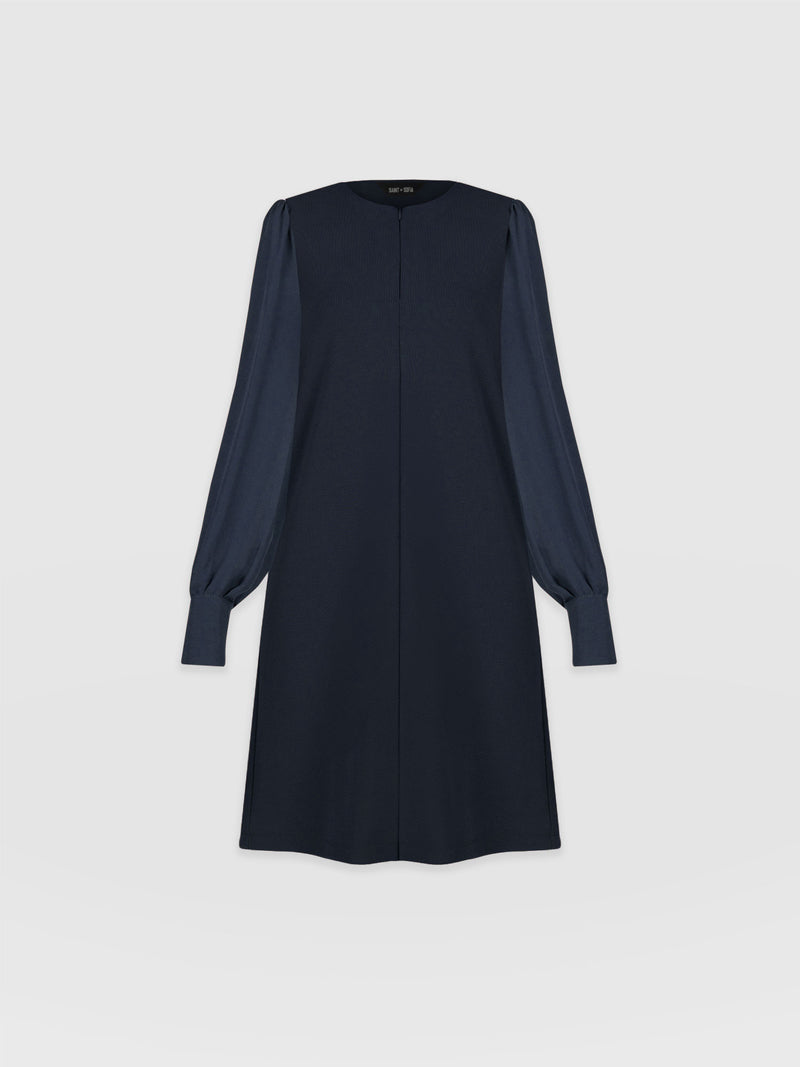 Esme Zip Up Dress - Navy