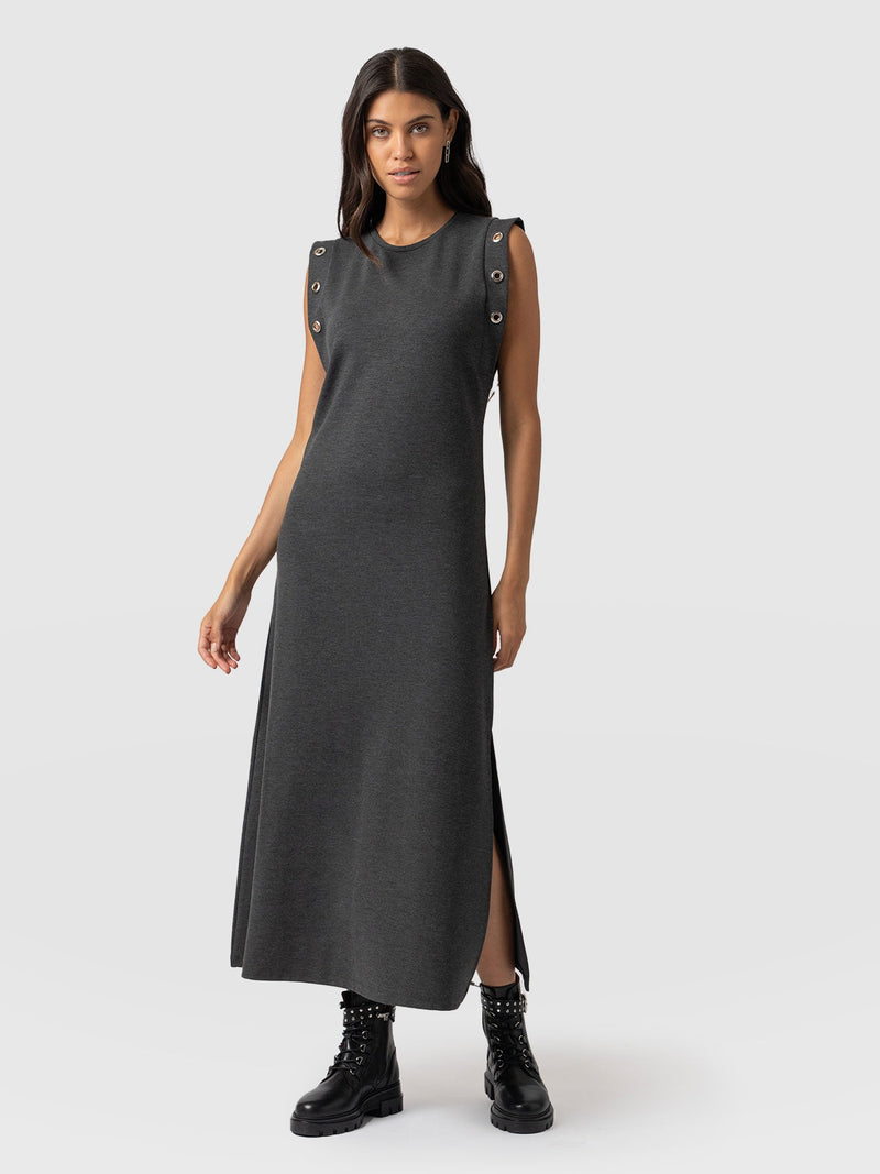 Rowan Dress - Charcoal Eyelet