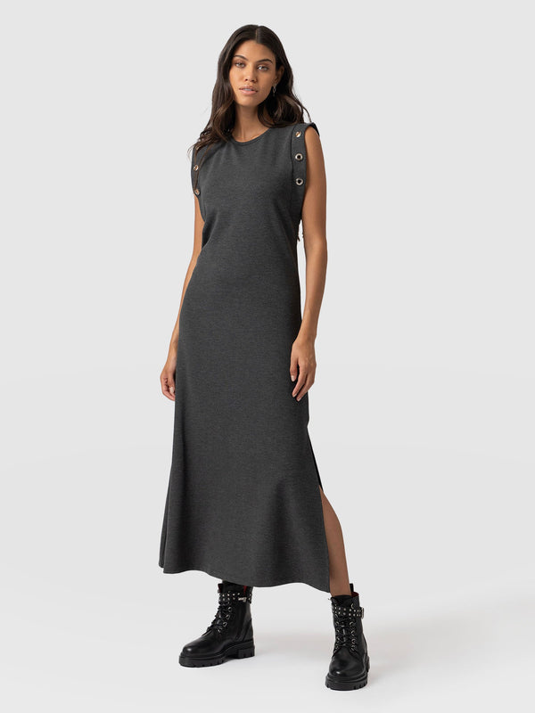 Rowan Dress - Charcoal Eyelet