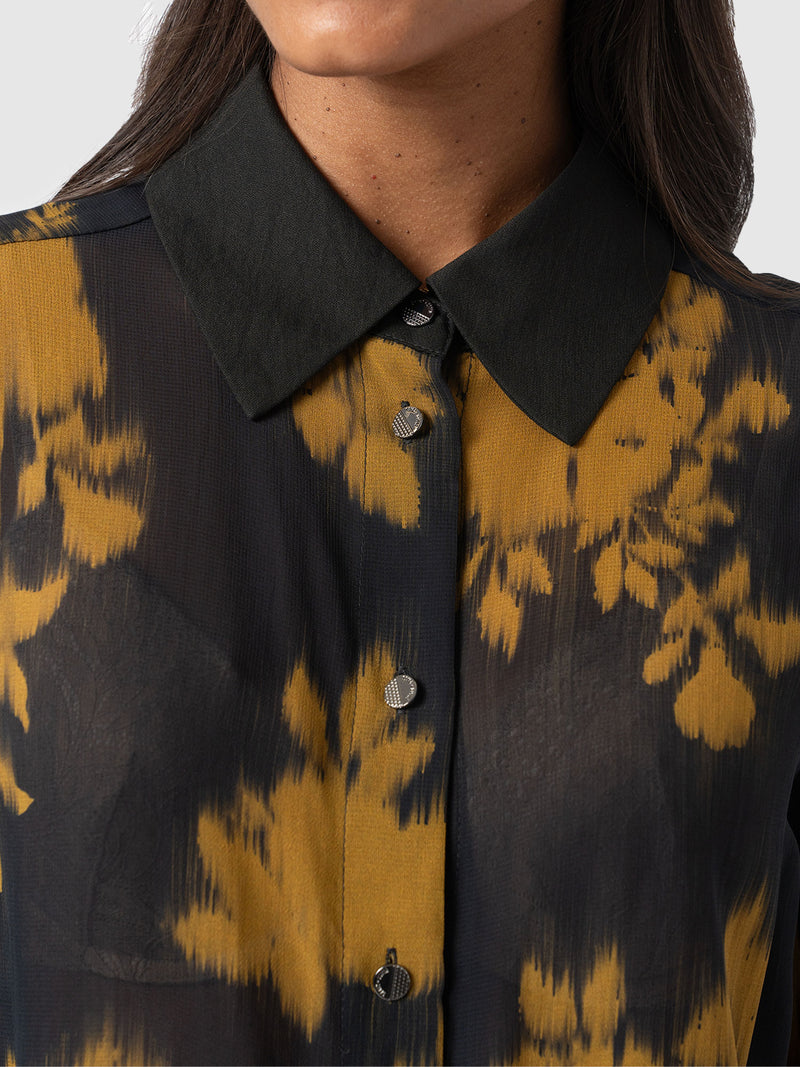 Madison Shirt - Yellow Fade Floral