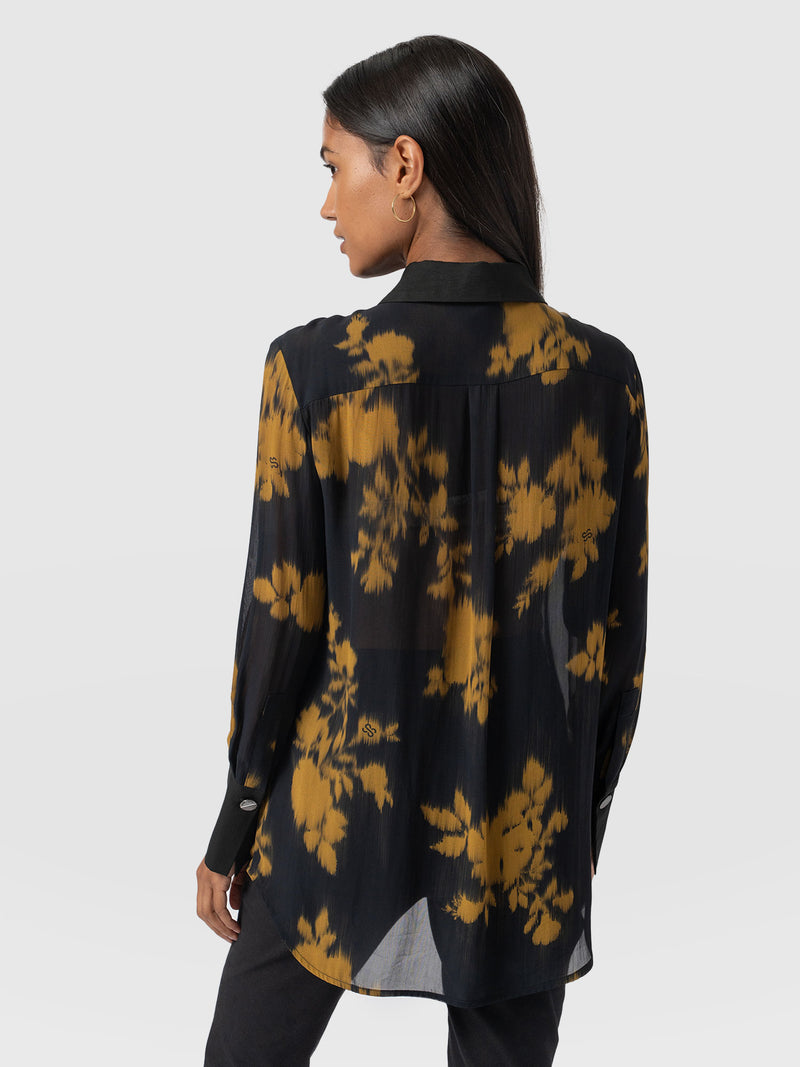 Madison Shirt - Yellow Fade Floral